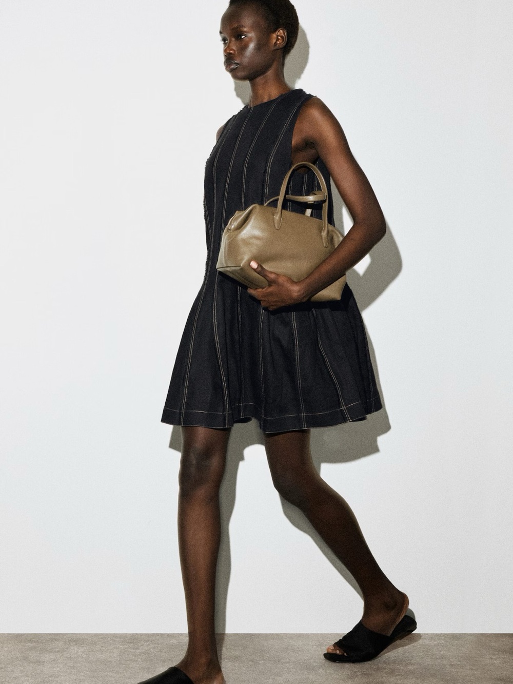 NWT  (size 2) COS SCULPTED PLEATED MINI DRESS